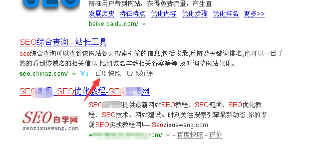 百度快照信(xìn)息